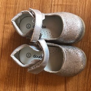 Silver Mary Janes
